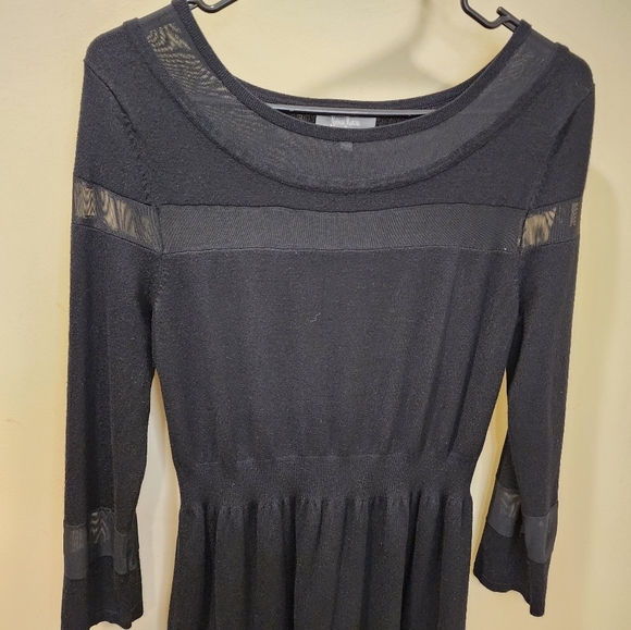 Neiman Marcus Black Semi-formal Short Black Dress with Mesh Detail size … - Picture 4 of 13